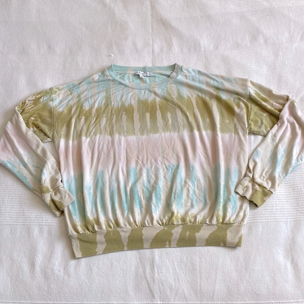 Young Fabulous & Broke Oversized Tie Dye Dolman Sleeve Sweatshirt Size Small